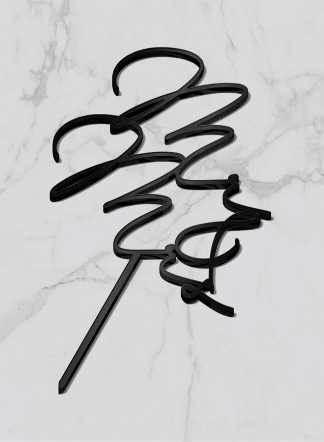 زينة كعكة زفاف السيد والسيدة بلاك (التصميم 01) - Image 5